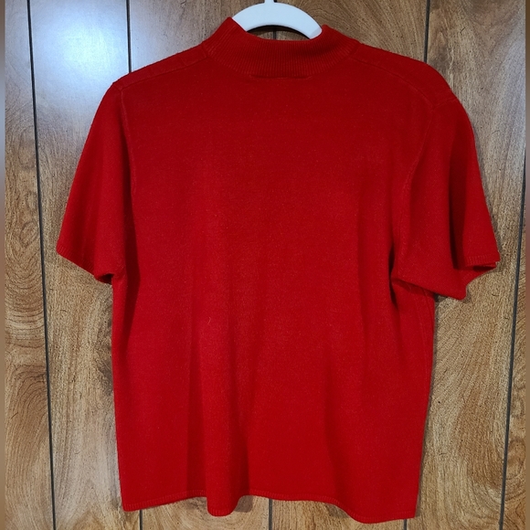Vintage red short sleeve sweater - Picture 2 of 5
